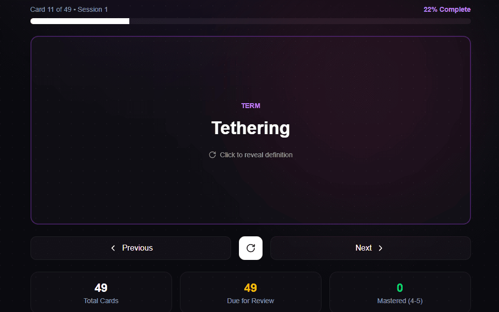 Interactive Flashcards screenshot