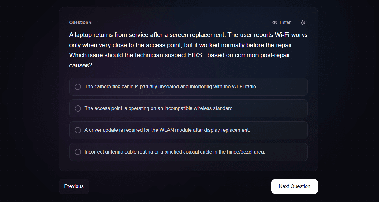 Full Practice Exams screenshot